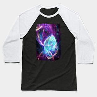 Alien Turquoise Purple Baseball T-Shirt